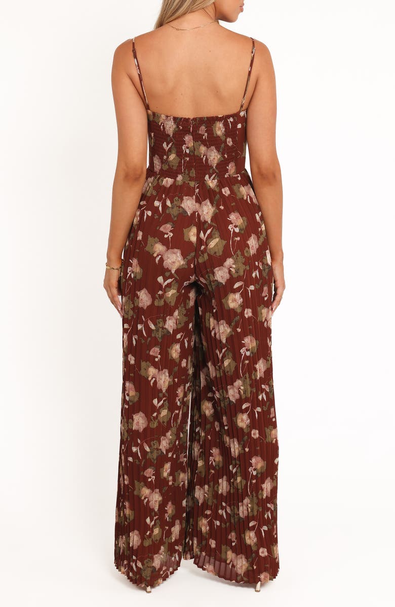 Petal & Pup Floral Wide Leg Jumpsuit, Alternate, color, Brown Floral