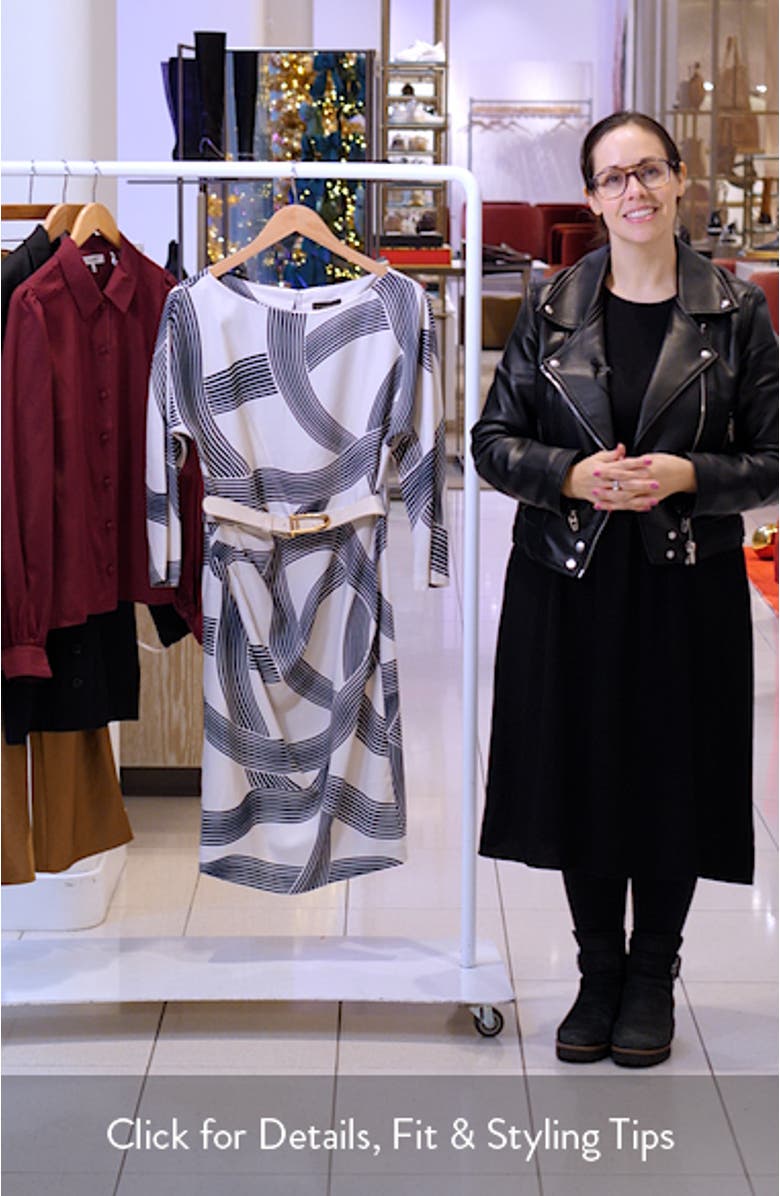 Swirl Print Belted Dress, sales video thumbnail