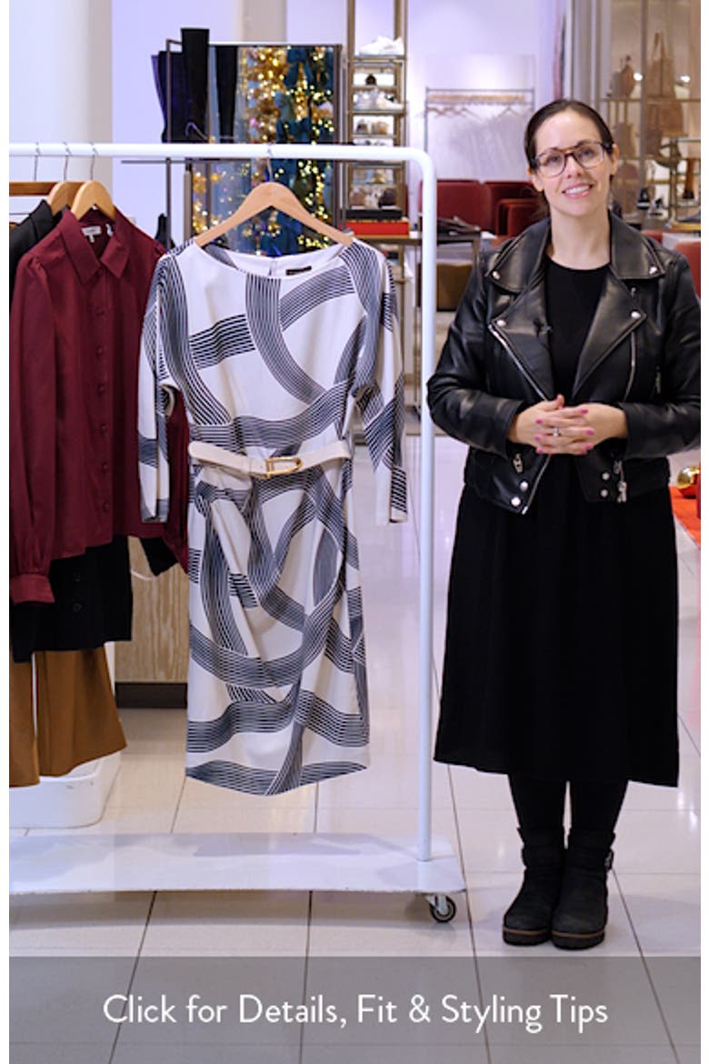 Swirl Print Belted Dress video