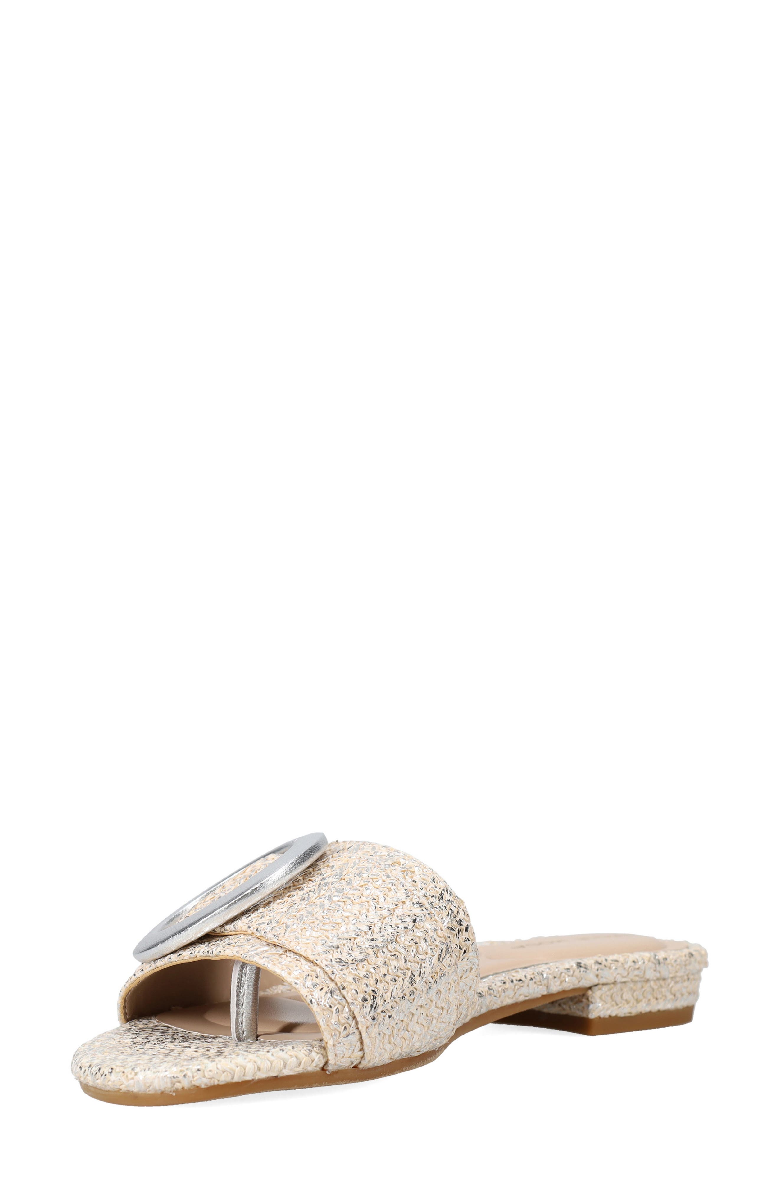 Pelle Moda Bianka Slide Sandal, Alternate, color, Silver