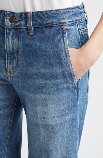 デニム・ジーパン VICTORIA BECKHAM GIGI JEANS Low Waist Straight Leg Jean In Vintage Indigo | Designer