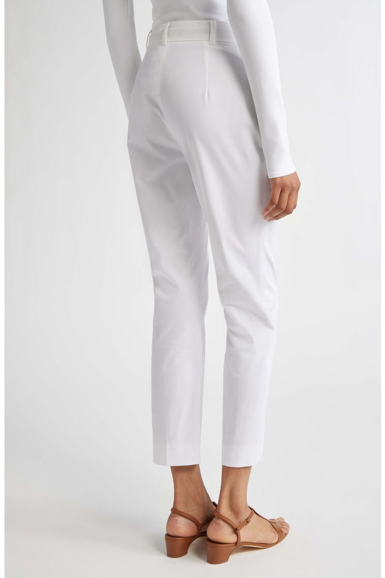 David Stretch Cotton Ankle Pants, Alternate, color, WHITE