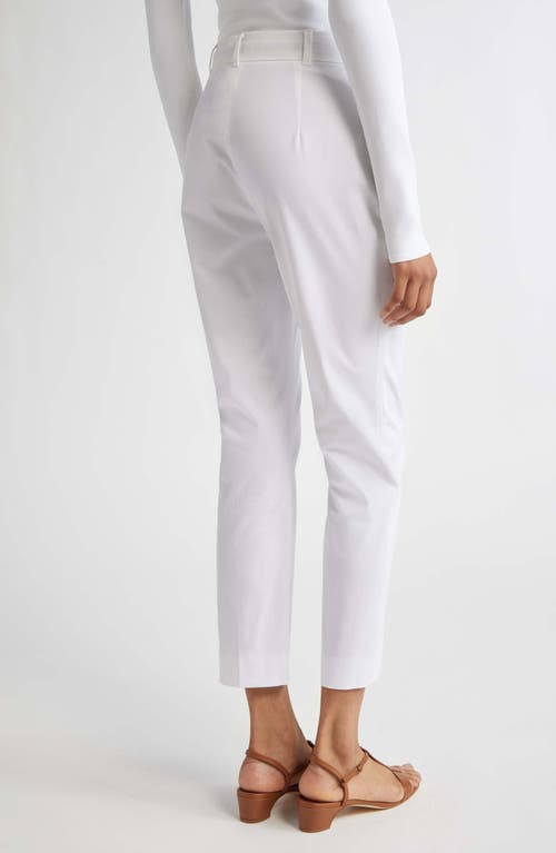 Max Mara David Stretch Cotton Ankle Pants In White