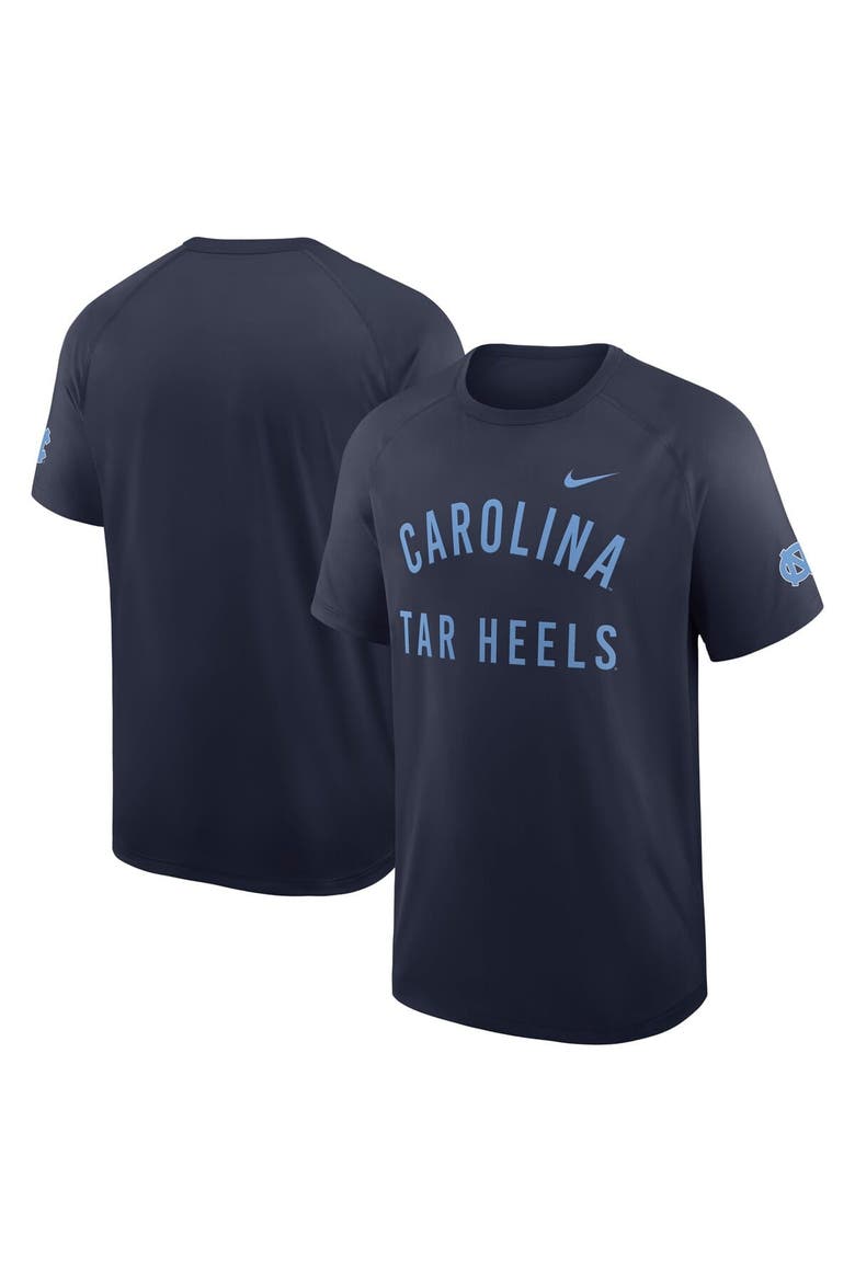 Men's Nike Navy North Carolina Tar Heels Ready Raglan Premium Performance T-Shirt, Alternate, color, Navy