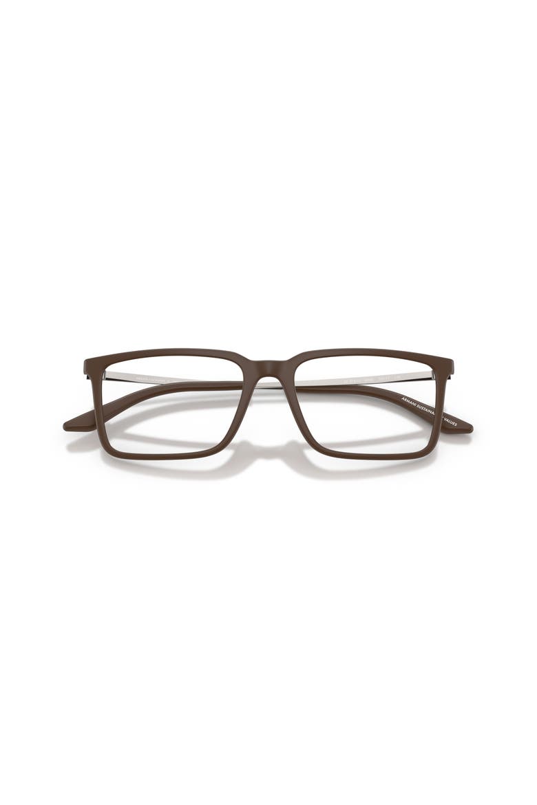 54mm Square optical glasses, Alternate, color, Brown