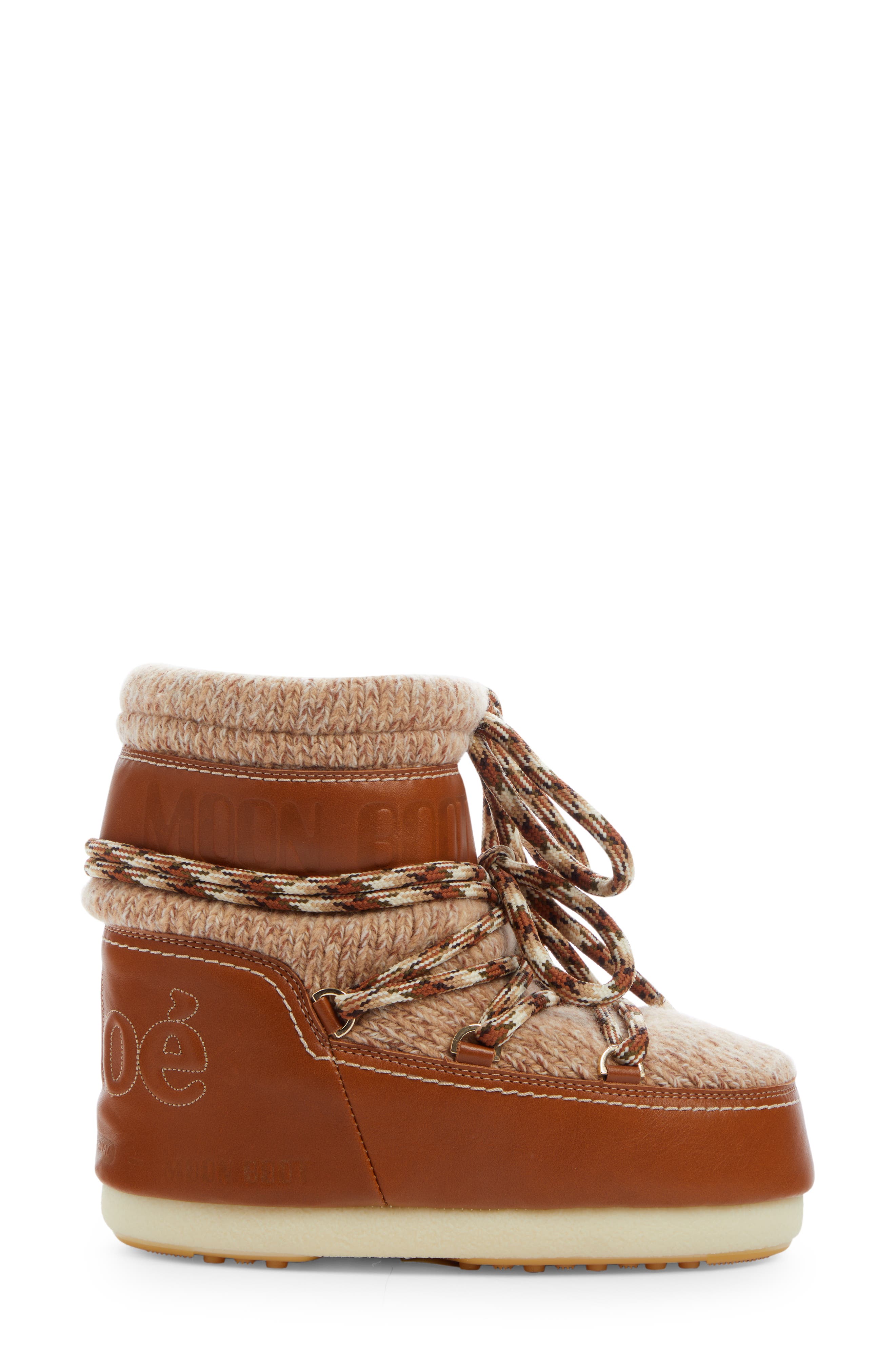 Chloé x Moon Boot<sup>®</sup> Lace-Up Boot, Alternate, color, 