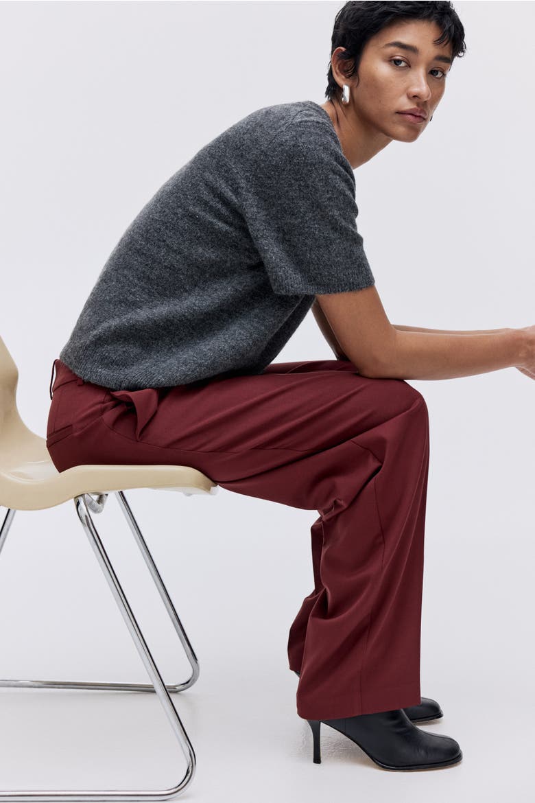 Tailored Trousers, Alternate, color, Red