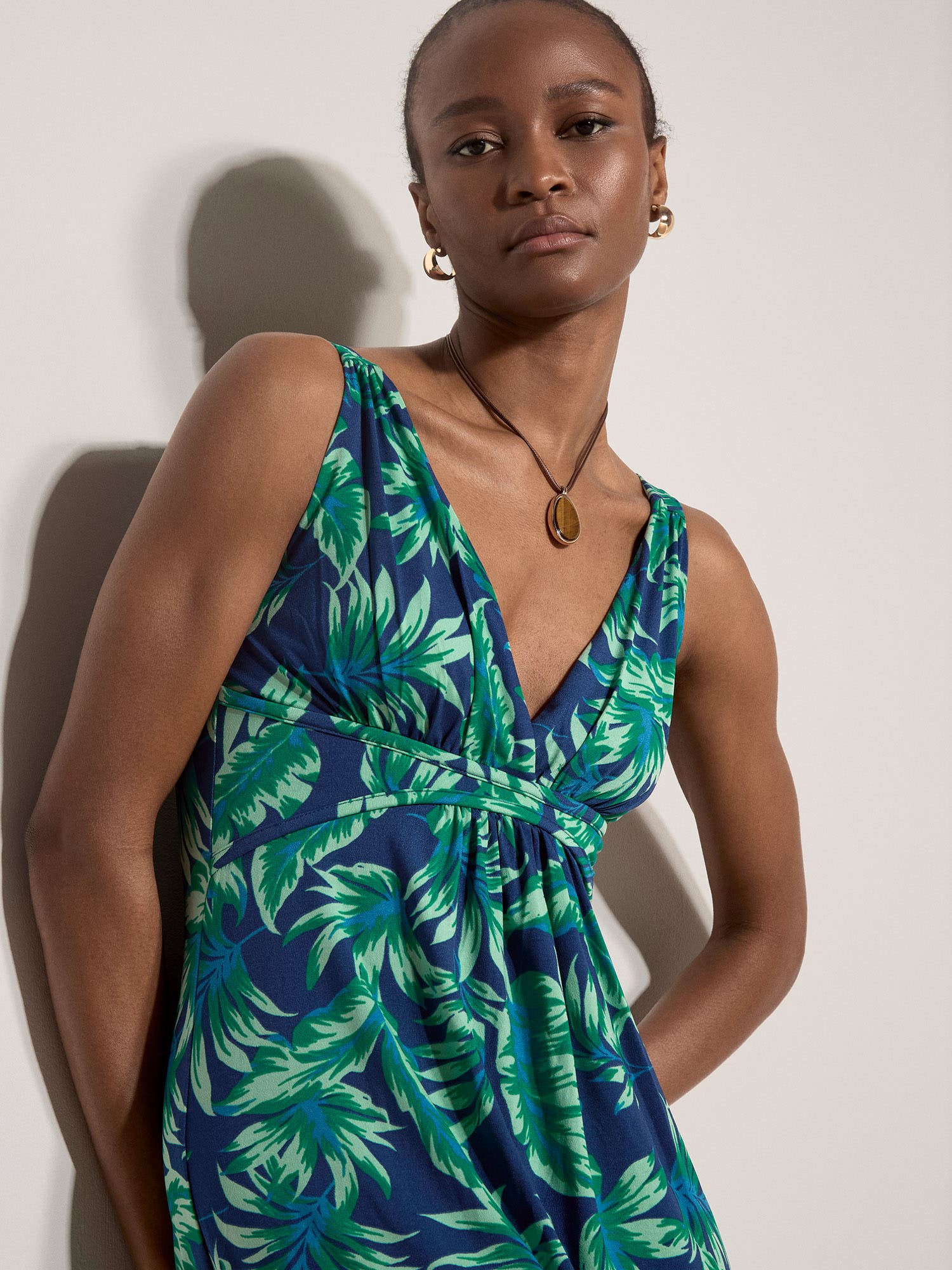 Apricot Vintage Tropical Leaf Maxi Dress (Women) | Nordstrom