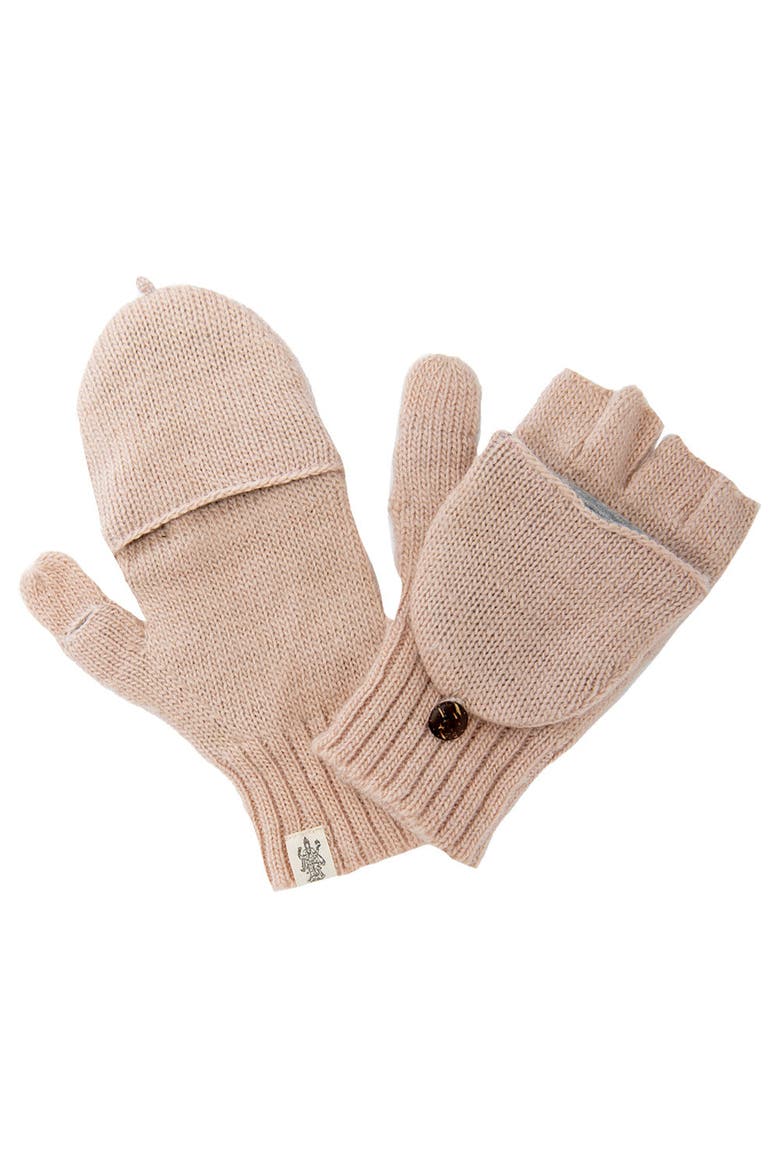Hand Loom Bryant Fingerless Gloves w/ Flap, Main, color, Pink Quartz