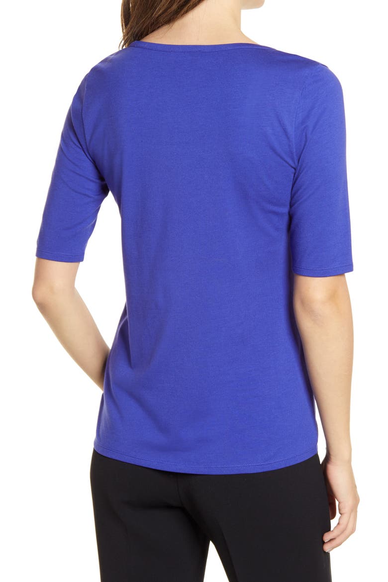 Square Neck Knit Top, Alternate, color, BLUE SPECTRUM