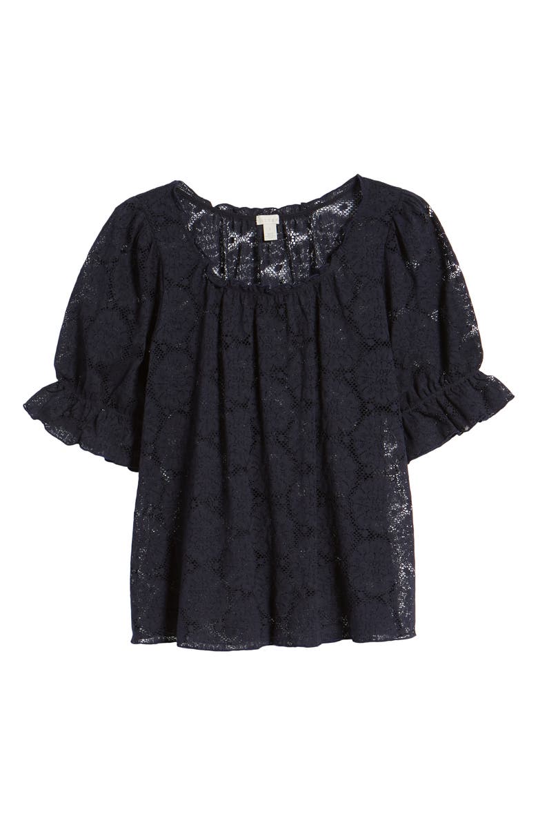 Hinge Puff Sleeve Lace Top, Alternate, color,