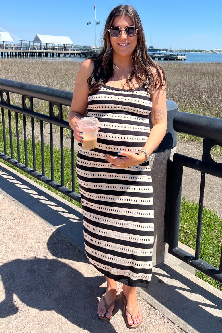 Patterned Sleeveless Maxi Dress, Alternate, color, Beige