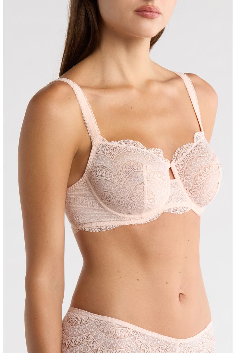 Karma Underwire Lace Demi Bra, Alternate, color, PETAL POWDER