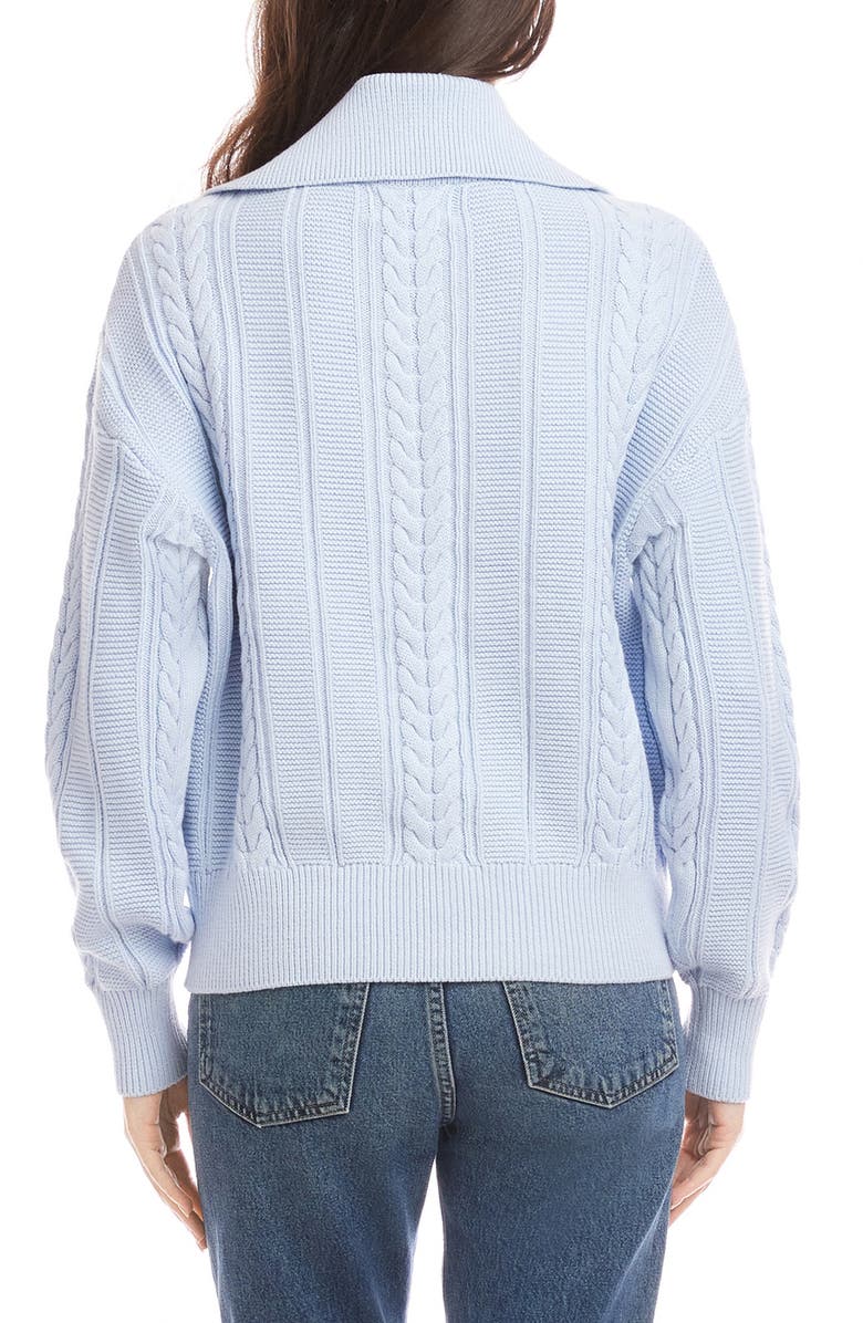 FIFTEEN TWENTY Karin Cotton & Wool Blend Half Zip Sweater, Alternate, color, 