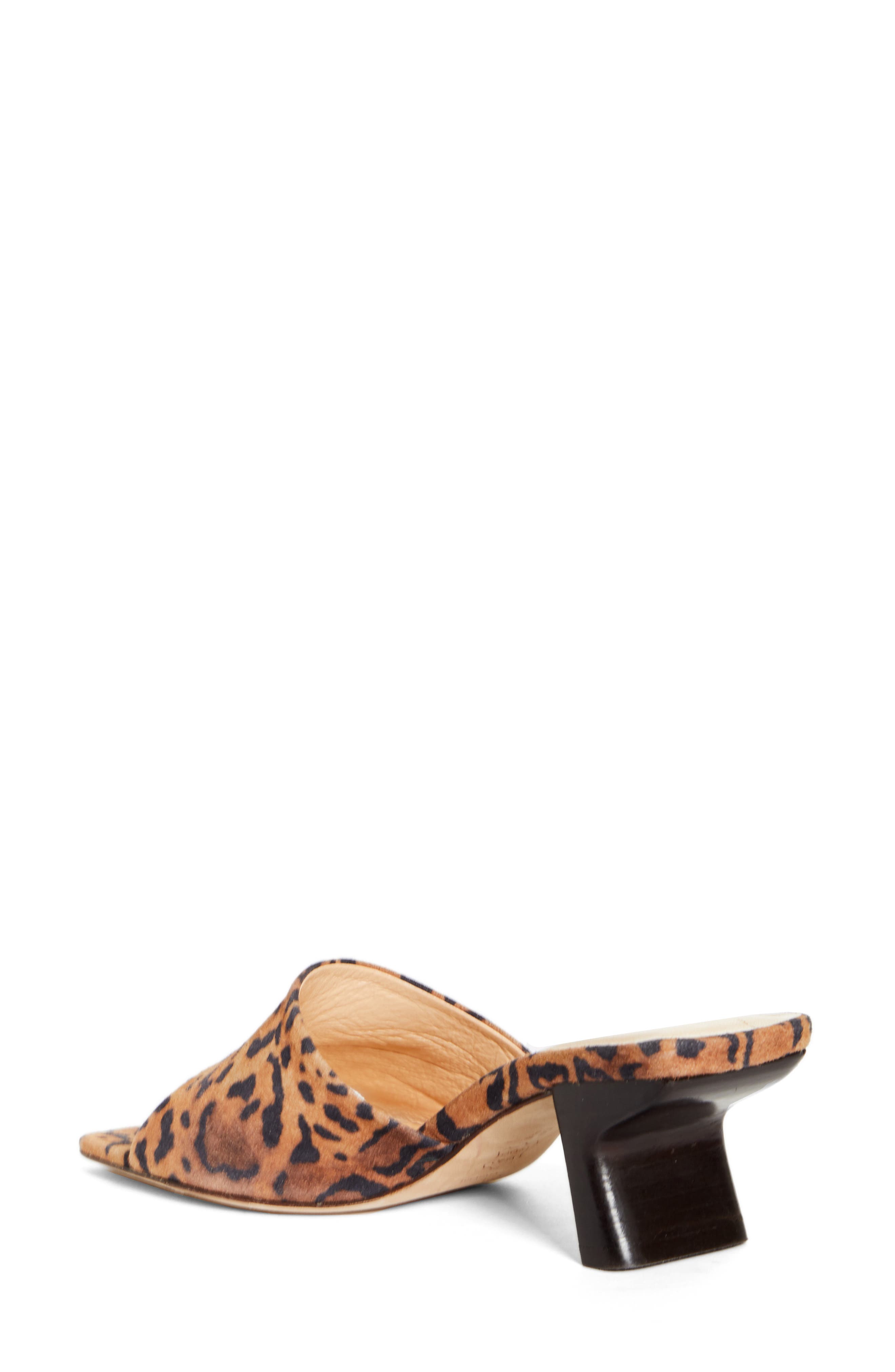 By Far Lily Leopard Print Slide Sandal, Alternate, color, 