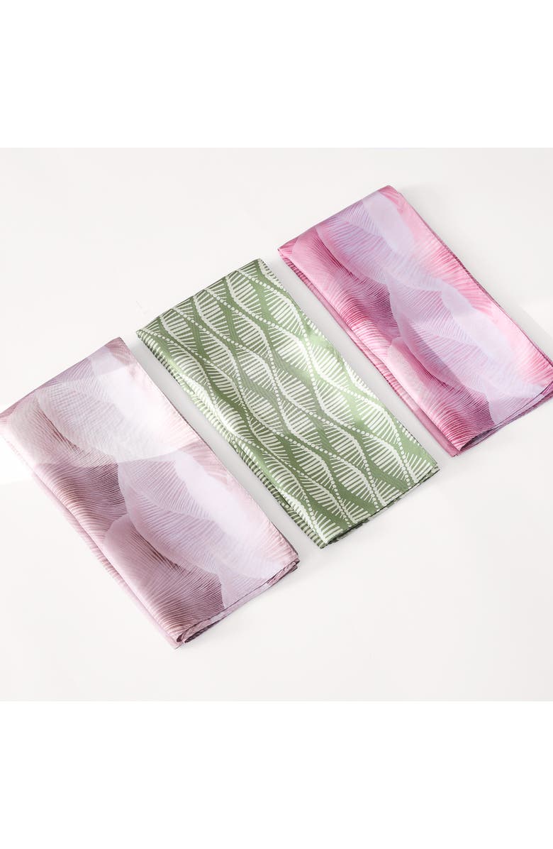 Chuks Collins x Lush Decor Gilded Spore Silk Scarf, Alternate, color, Rose