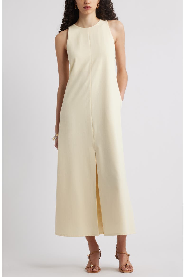 Racerback Tank Maxi Dress, Main, color, YELLOW PALE