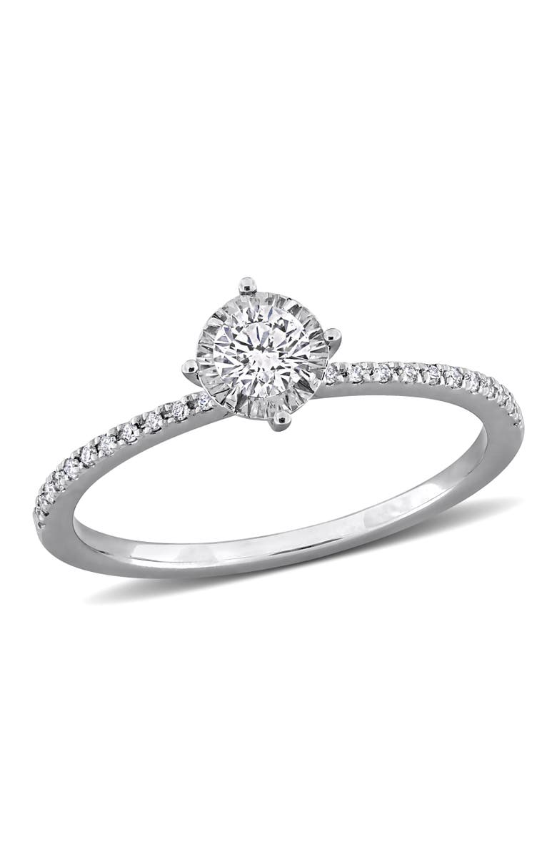 Julianna B. 1/4 ctw Lab-Grown Diamond Engagement Ring 18k, Main, color, 