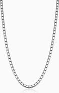 Oradina Mens Edge Bold Box Link Chain in Sterling Silver