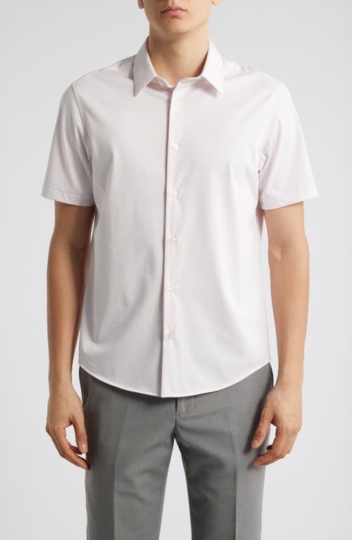 Theory Irving Short Sleeve Button-up Shirt In Dogwood