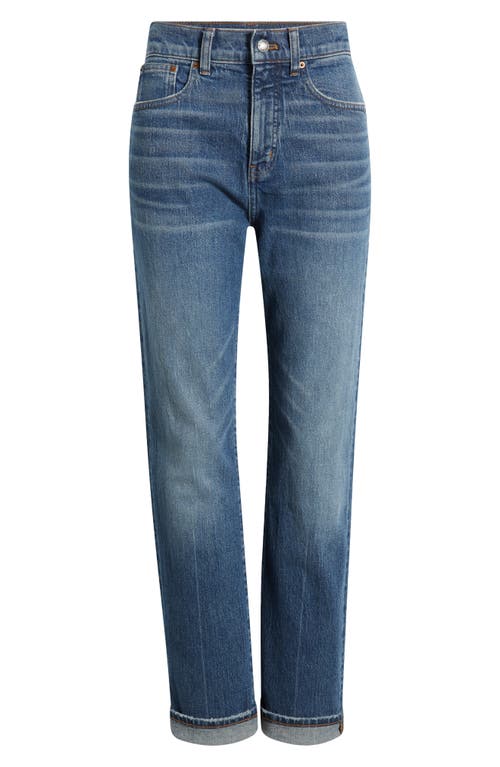 Madewell The '90s High Waist Straight Leg Jeans In Blue