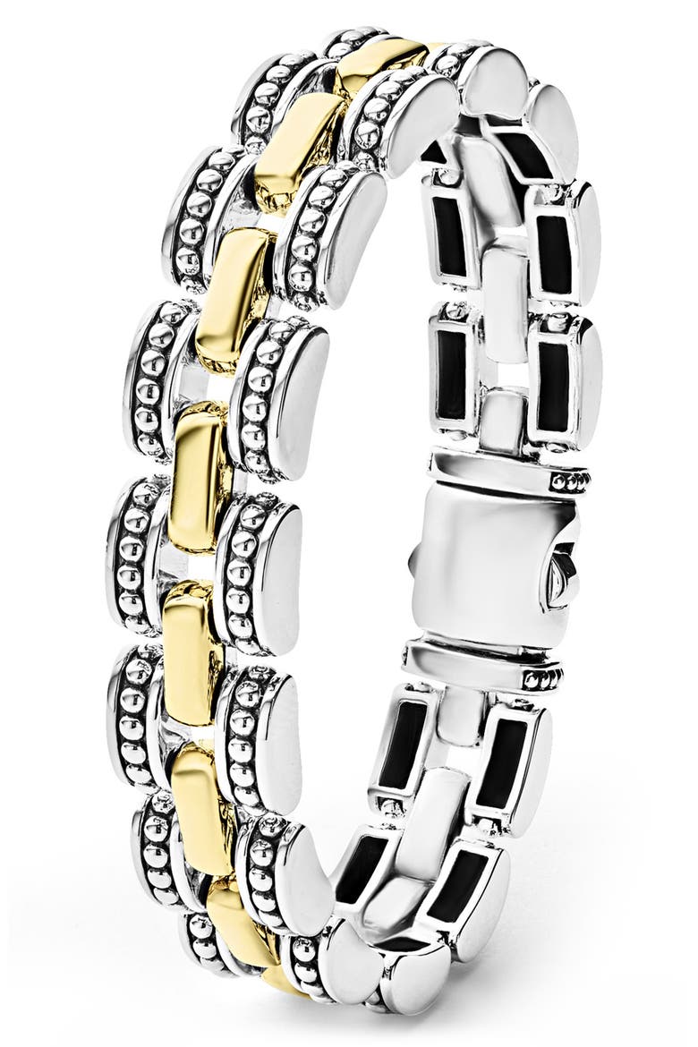 Gold Caviar Link Bracelet, Alternate, color, TWO-TONE