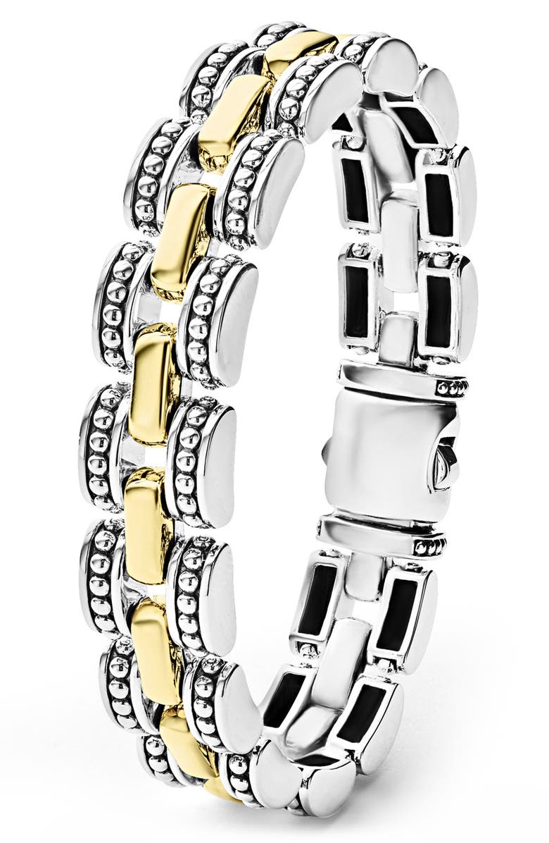 LAGOS Gold Caviar Link Bracelet, Alternate, color, Two-Tone