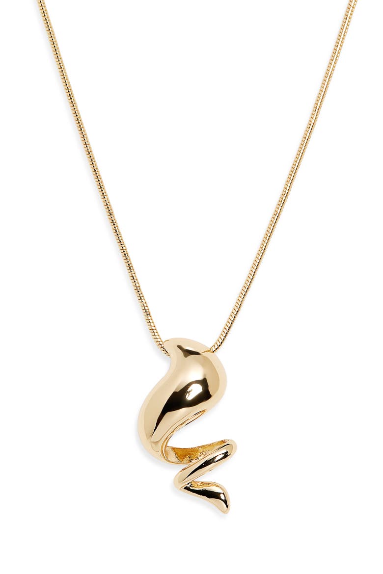 Spiral Pedant Necklace, Main, color, GOLD