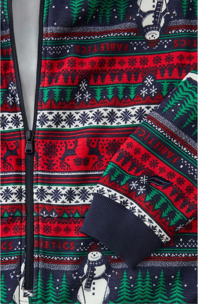 Fabletics Women's Cozy Fleece Hooded Jumpsuit, Alternate, color, Frosty Day Fairisle