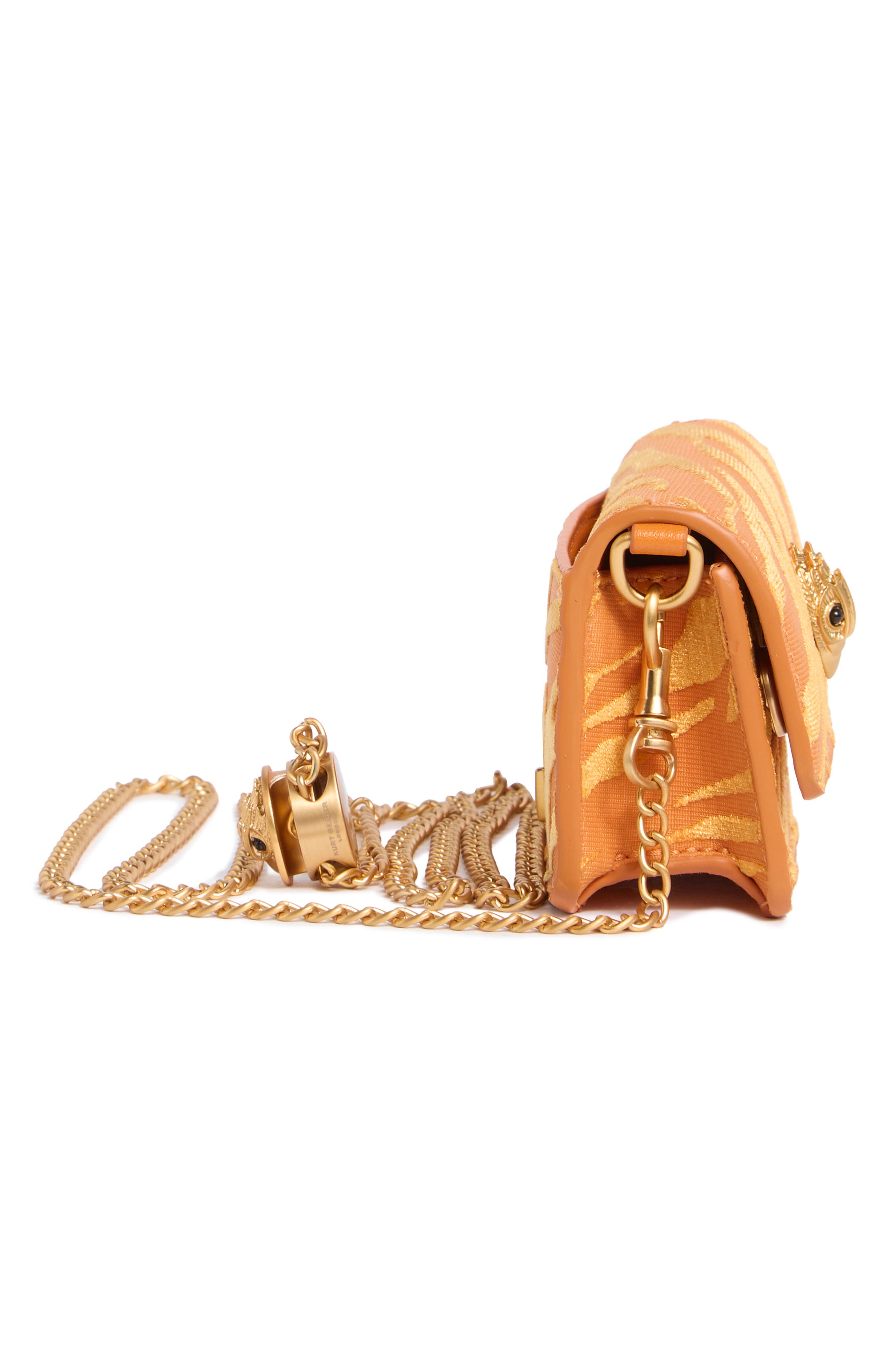 Long Nano Shoreditch Velvet Crossbody Bag, Alternate, color, ORANGE