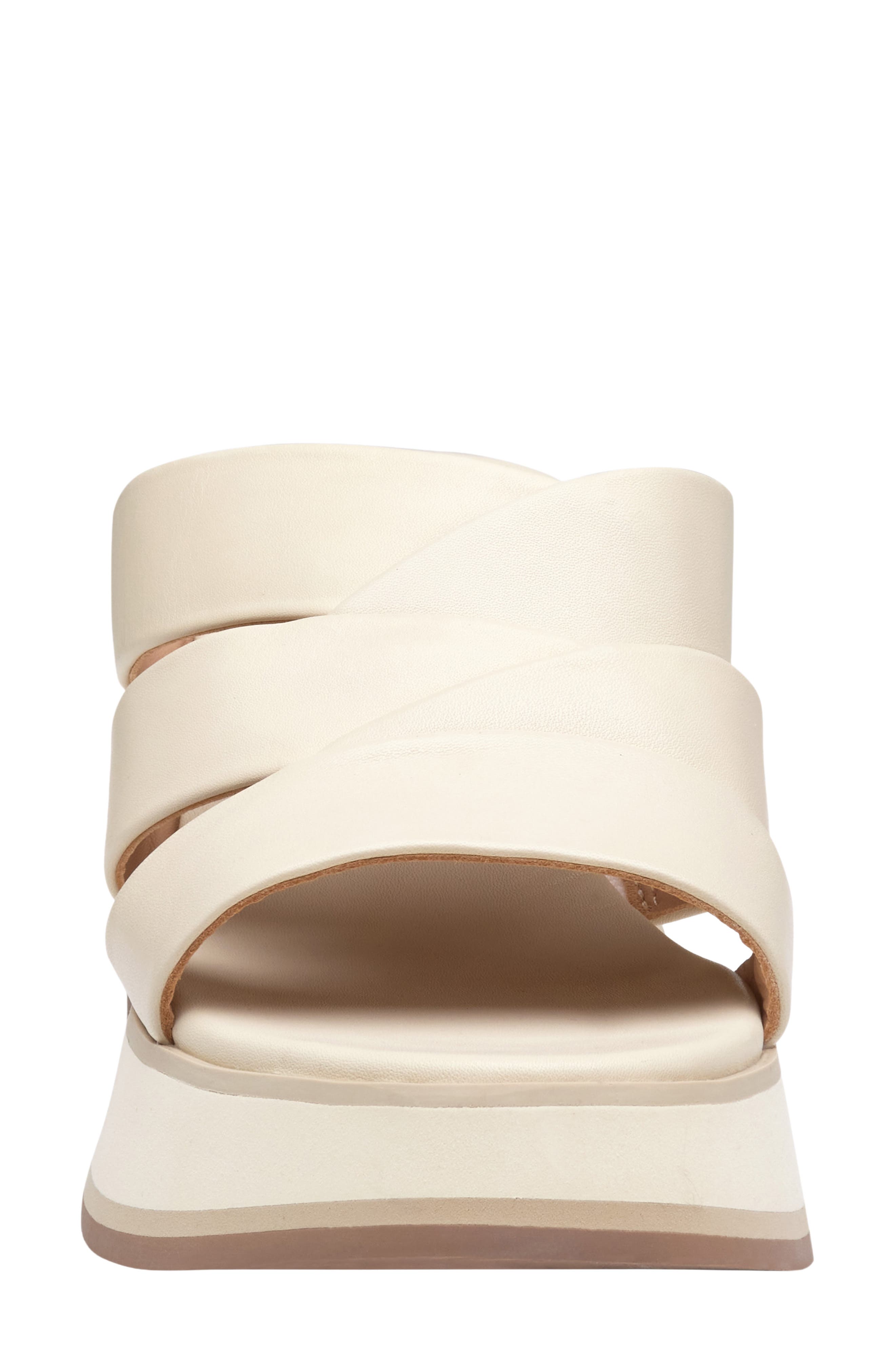 Johnston & Murphy Colleen Platform Wedge Slide Sandal, Alternate, color, Bone Nappa Leather