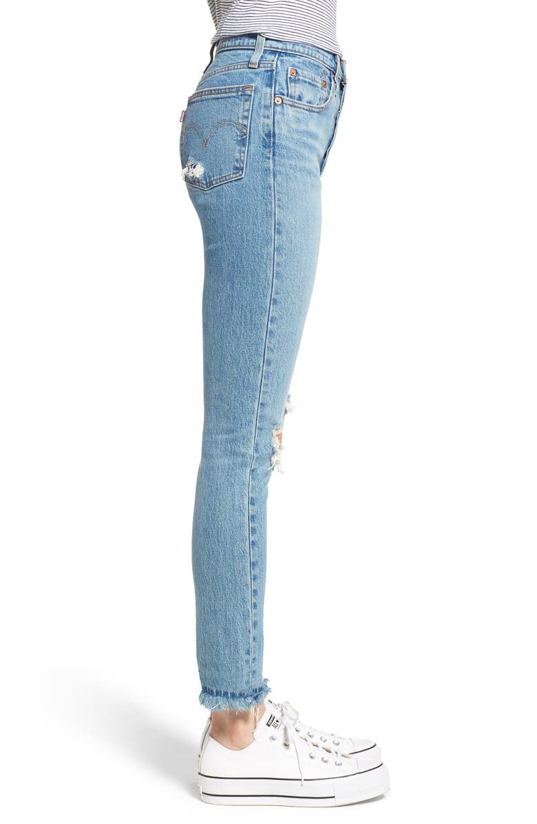 Levi's<sup>®</sup> 501<sup>®</sup> Ripped Skinny Jeans, Alternate, color,