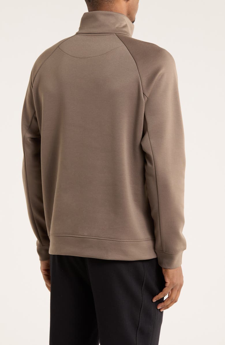 Kenneth Cole Active Raglan Sleeve Quarter Zip Sweatshirt, Alternate, color, Nomad