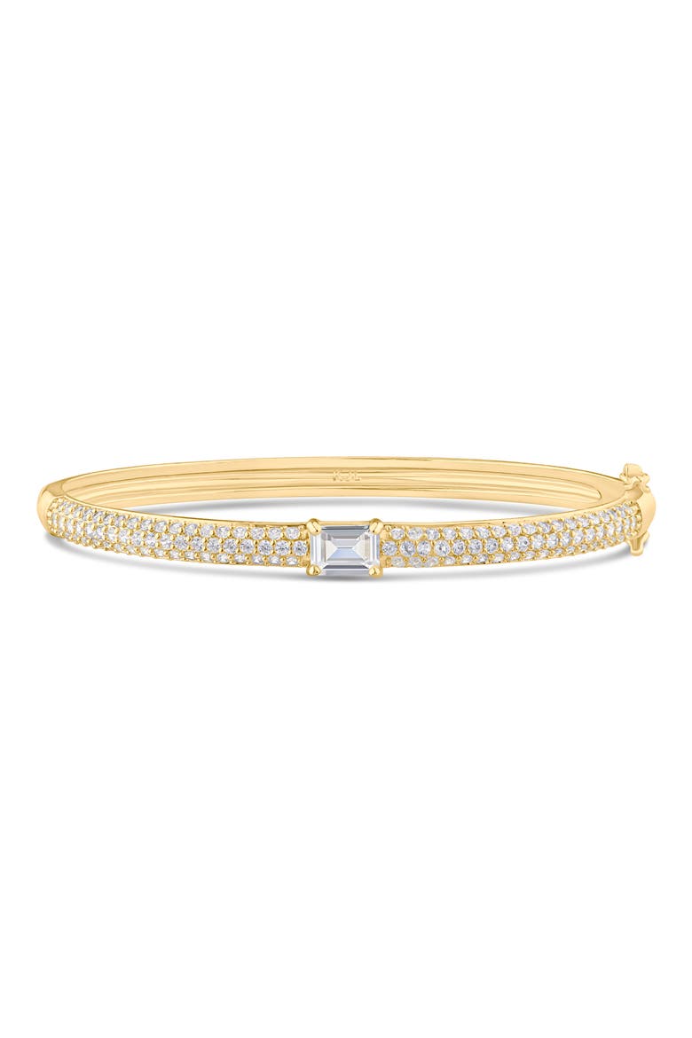 Pavé Cubic Zirconia Hinge Bracelet, Main, color, CLEAR/ GOLD