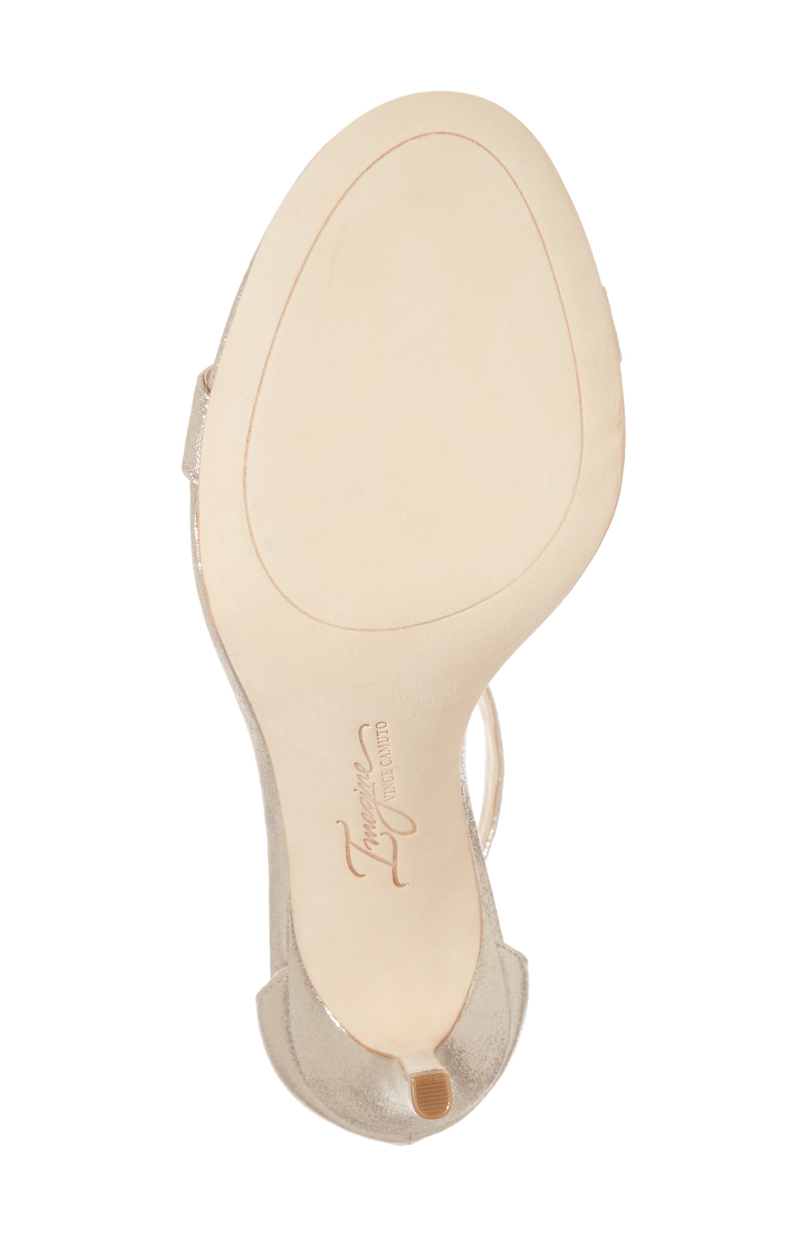'Phoebe' Embellished T-Strap Sandal, Alternate, color, GOLD SATIN