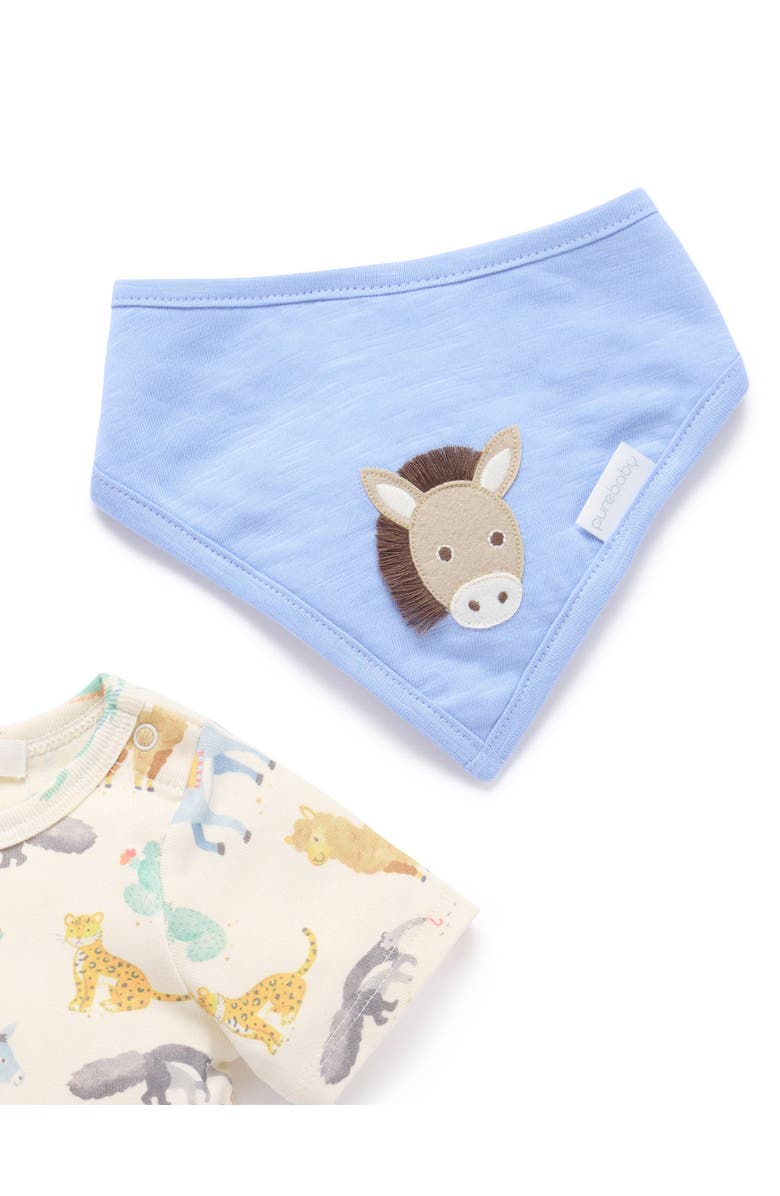 Purebaby 3 Piece Gift Set Boys, Alternate, color, Animal Fiesta Print