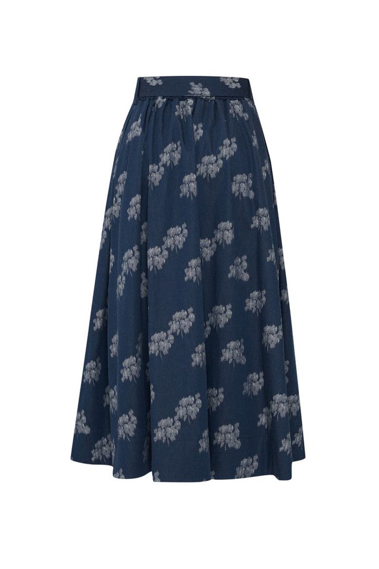 Thea Skirt, Alternate, color, INDIGO