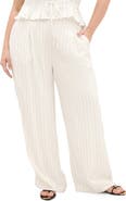 City Chic Eva Stripe Wide Leg Pants