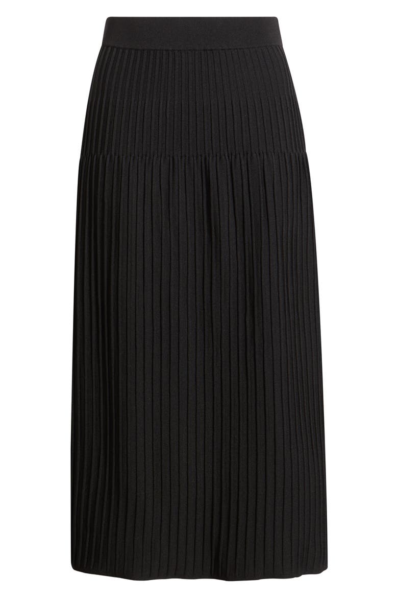 Pleated Sweater Skirt, Main, color, ANNE BLACK