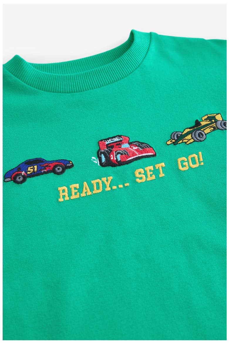 Kids' Embroidered Cars T-Shirt, Alternate, color, GREEN