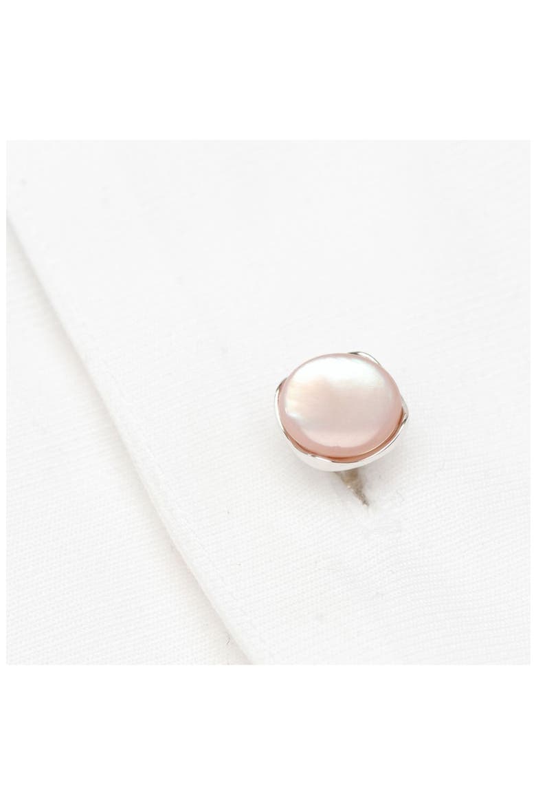 Pink Mother-of-Pearl Cuff Links & Shirt Stud Set, Alternate, color, PINK