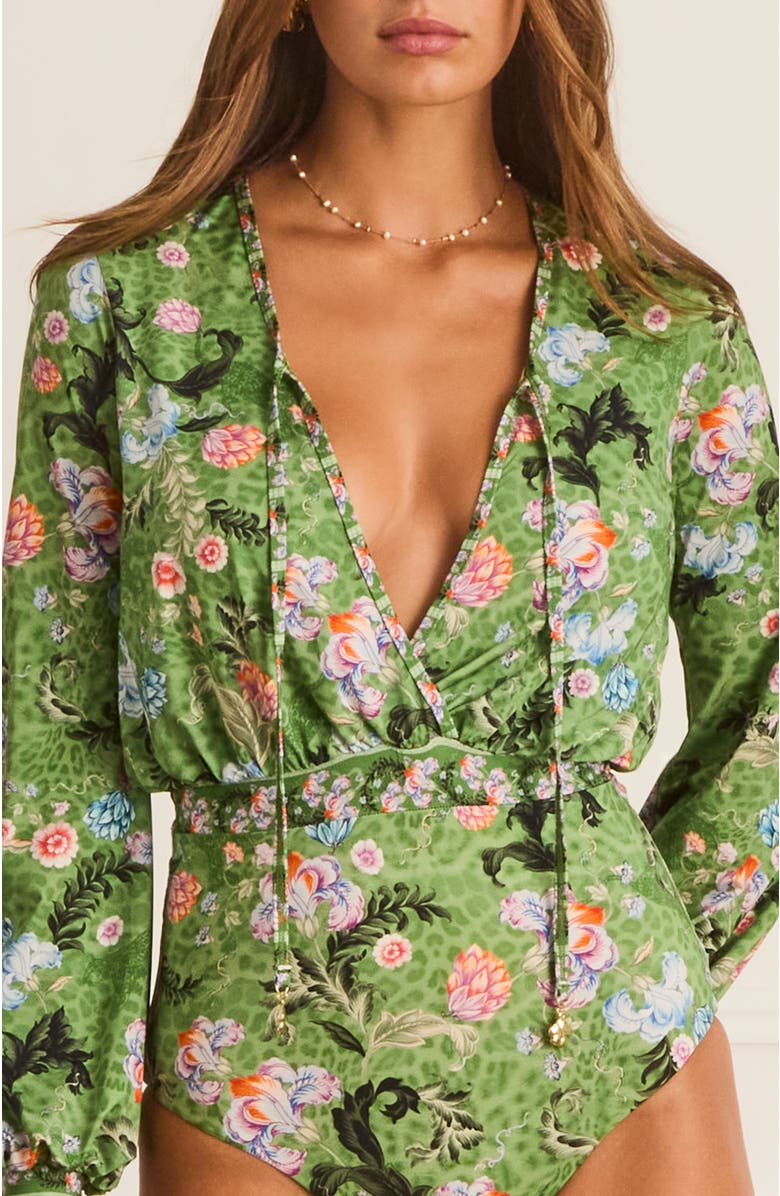 Aqua Blu Vernalis Rosalina One Piece, Alternate, color, Green