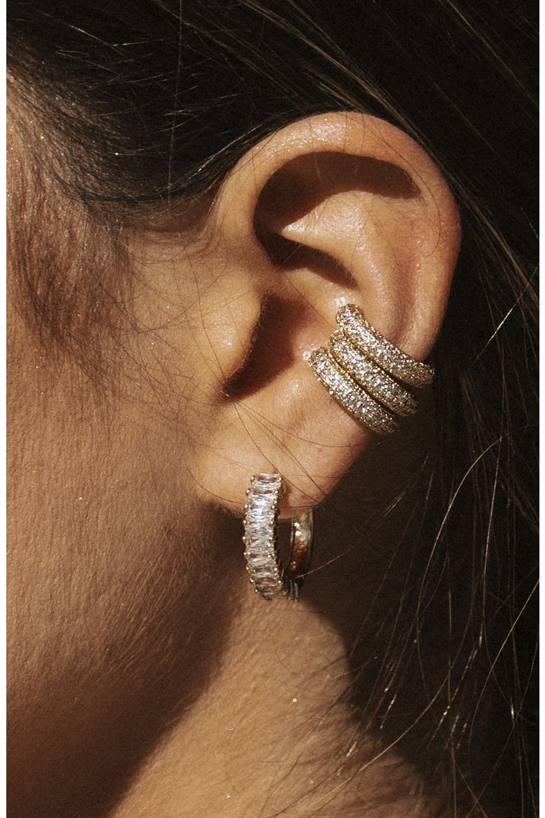 Joni Pavé Ear Cuff, Alternate, color, GOLD