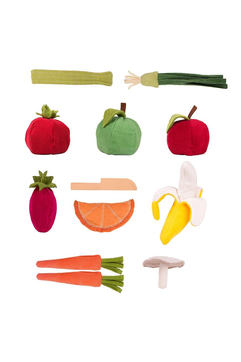 PopOhVer Pretend Play Plush Food Play Set, Alternate, color, Multicolored