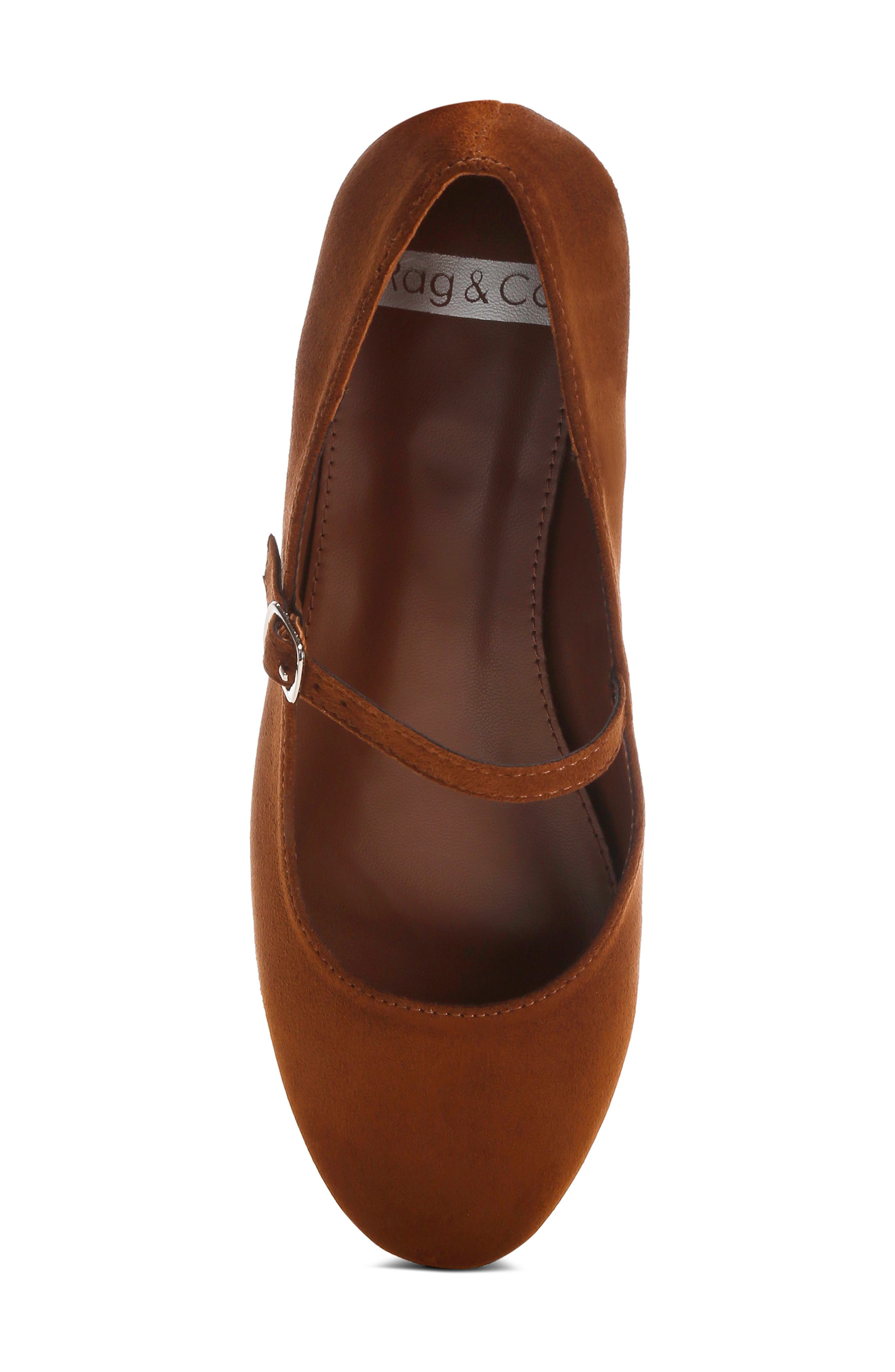 Humbal Mary Jane Flat, Alternate, color, BROWN