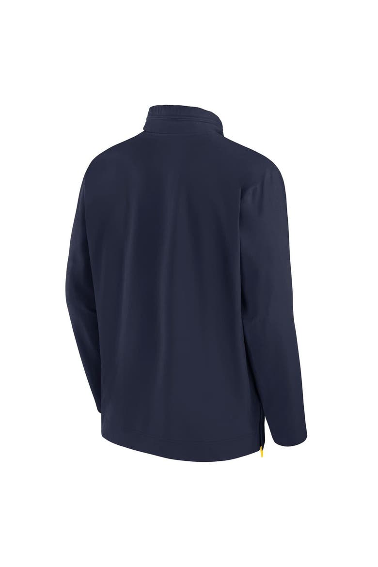 Men's Jordan Brand Navy Michigan Wolverines Sideline Coaches Quarter-Zip Jacket, Alternate, color, Navy