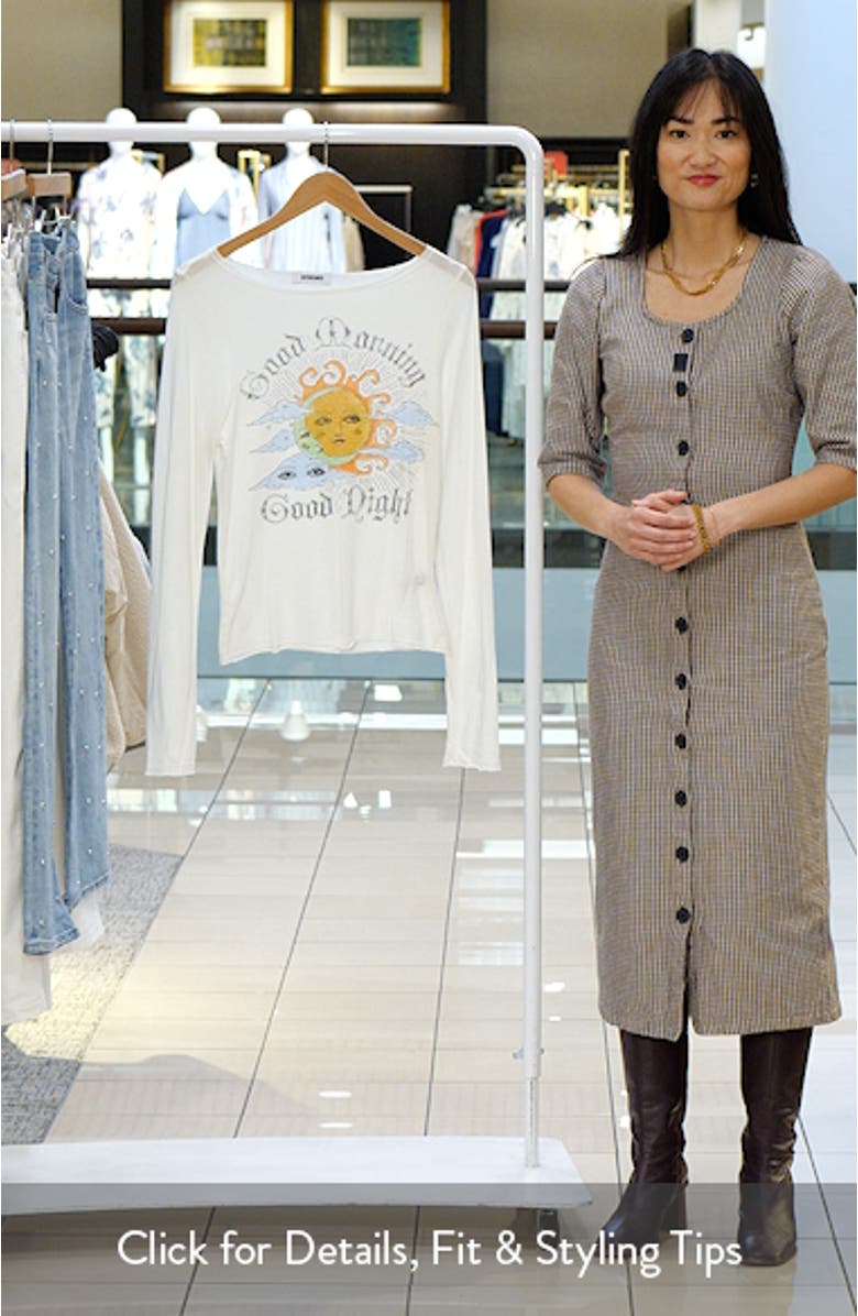 Good Morning Good Night Cotton Blend Graphic T-Shirt, sales video thumbnail