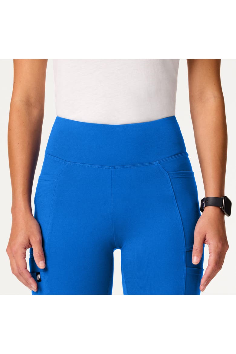 Perri UltraSOFT Women's Yoga Scrub Pant - 5 Pockets Skinny Fit, Alternate, color, Royal Blue