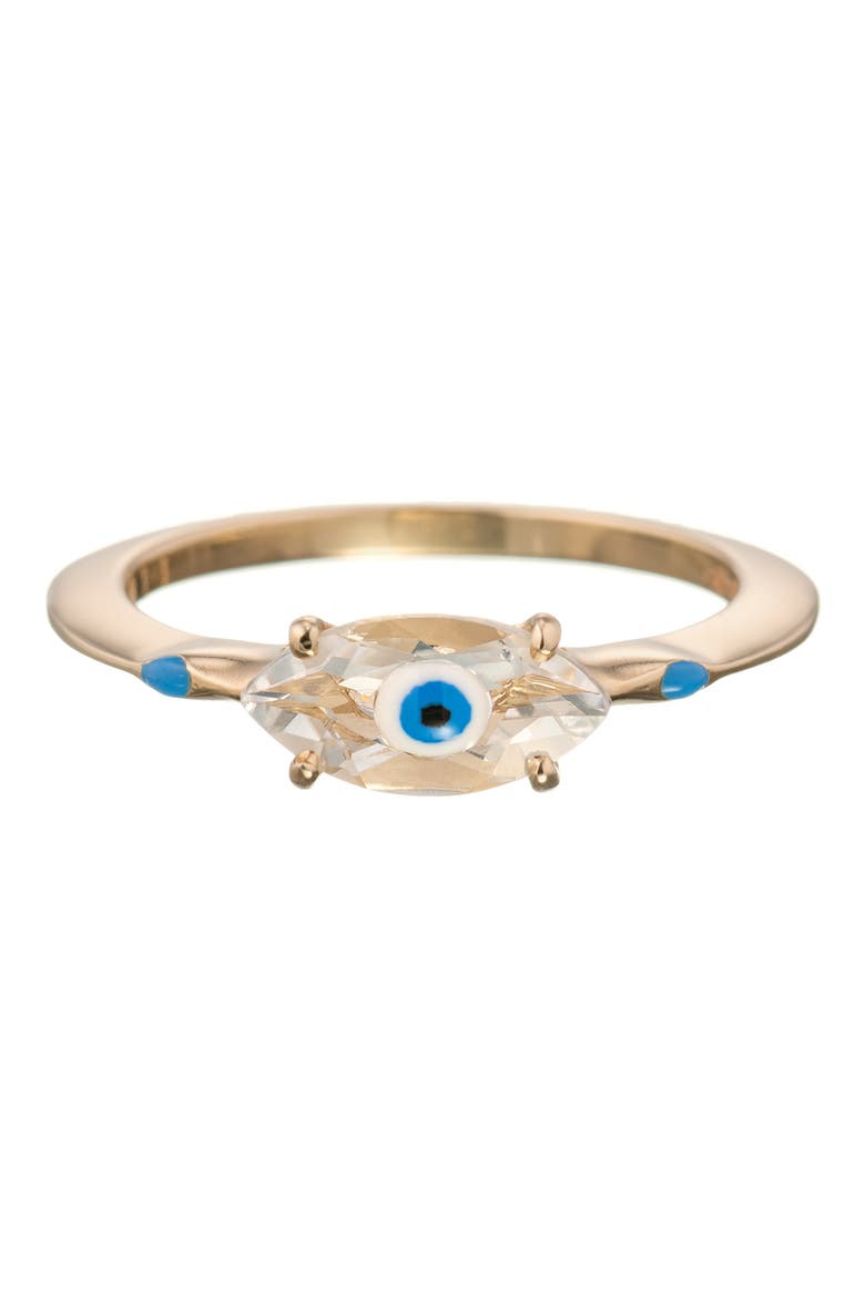 Big Eye Gemstone Ring, Main, color, CLEAR