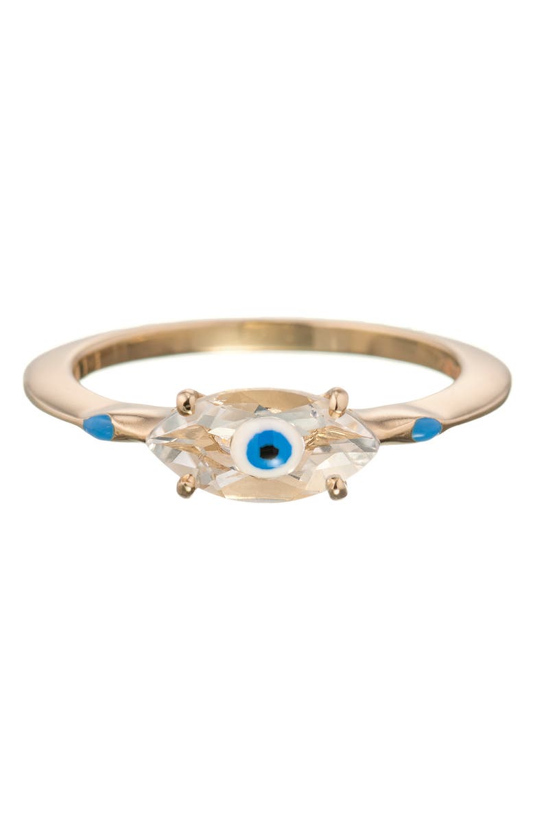 Bea Bongiasca Big Eye Gemstone Ring, Main, color, Clear